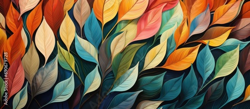 wiosenna tapeta w kolorowe liście