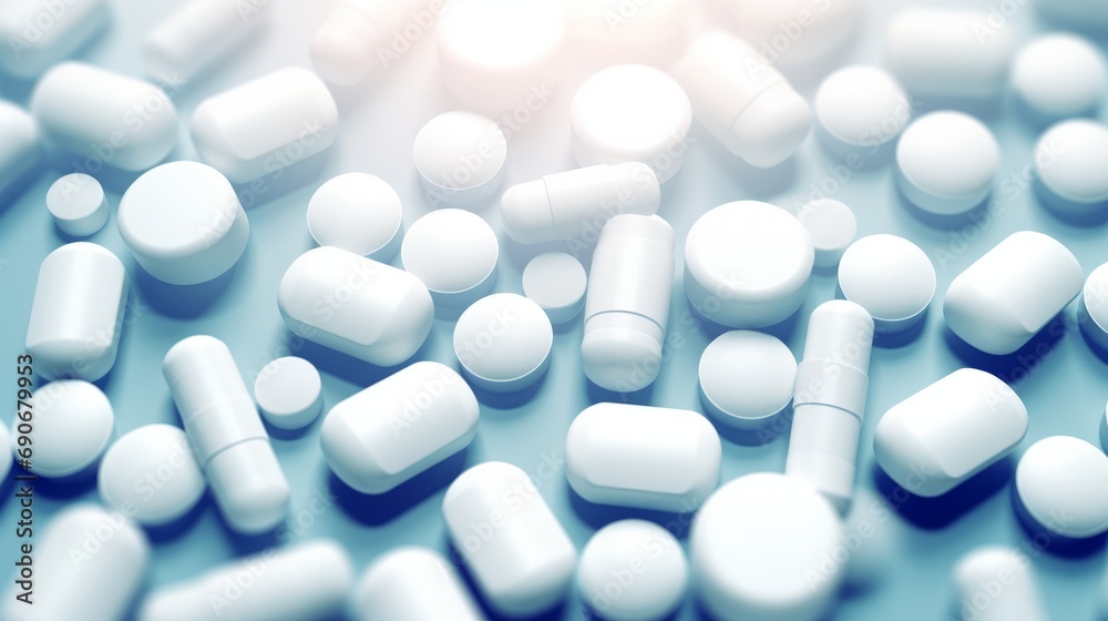 White medicinal pills White medicinal pills