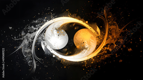 yin yang abstract background photo