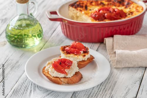 Baked ricotta sandwiches