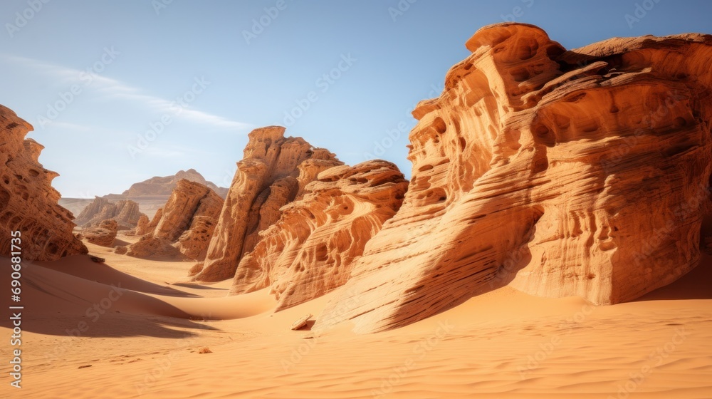 Amongst expansive red sands and spectacular sandstone rock formations, Hisma Desert, Saudi Arabia  Nature Reserve region is being designed to deliver protection and restoration of bio