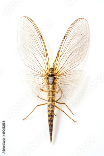 Mayfly isolated on white background 