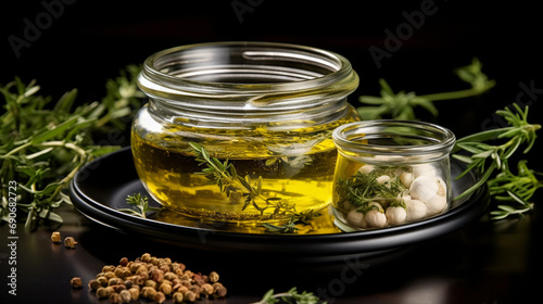 jar with herbs HD 8K wallpaper Stock Photographic Image 