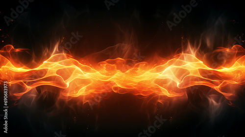 Mesmerizing Translucent Fire Flames and Sparks - Abstract Background of Fiery Heat, Motion, and Dynamic Energy for Artistic Designs and Conceptual Illustrations.