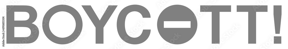 Visual Text Illustration of the Boycott, can use for sign, symbol, watermark, mark, sticker, banner, or graphic design element. Format PNG Visual Text Illustration of the Boycott, can use for sign, symbol, watermark, mark, sticker, banner, or graphic design element. Format PNG