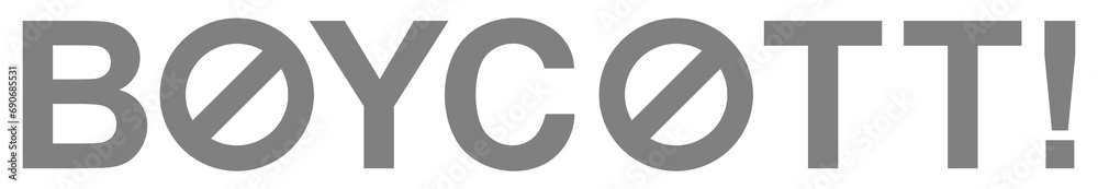 Visual Text Illustration of the Boycott, can use for sign, symbol, watermark, mark, sticker, banner, or graphic design element. Format PNG Visual Text Illustration of the Boycott, can use for sign, symbol, watermark, mark, sticker, banner, or graphic design element. Format PNG