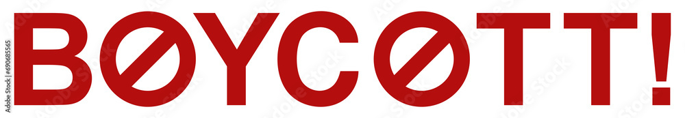 Visual Text Illustration of the Boycott, can use for sign, symbol, watermark, mark, sticker, banner, or graphic design element. Format PNG Visual Text Illustration of the Boycott, can use for sign, symbol, watermark, mark, sticker, banner, or graphic design element. Format PNG