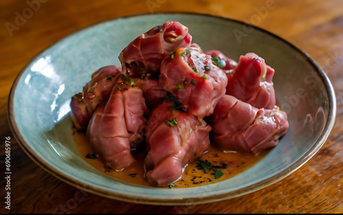 Capture the essence of Ham Hocks in a mouthwatering food photography shot Generative AI photo