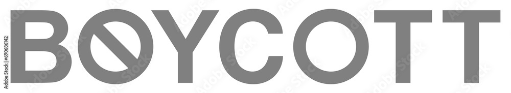 Visual Text Illustration of the Boycott, can use for sign, symbol, watermark, mark, sticker, banner, or graphic design element. Format PNG Visual Text Illustration of the Boycott, can use for sign, symbol, watermark, mark, sticker, banner, or graphic design element. Format PNG