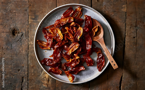 Capture the essence of Sun Dried Tomatoes in a mouthwatering food photography shot Generative AI