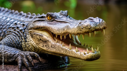 In nature's waters, the formidable crocodile and alligator, powerful reptiles, thrive as awe-inspiring aquatic animals. © JVLMediaUHD