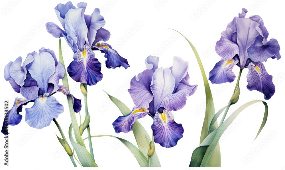 Art background plant nature floral summer blossom flower iris spring watercolor background Art background plant nature floral summer blossom flower iris spring watercolor background