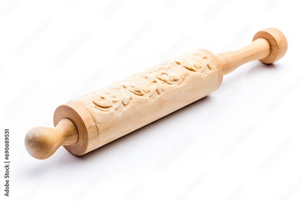 Rolling pin isolated on white background