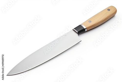 Santoku knife isolated on white background photo