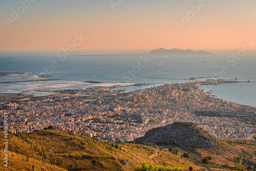 Panorama of Trapani from Erice