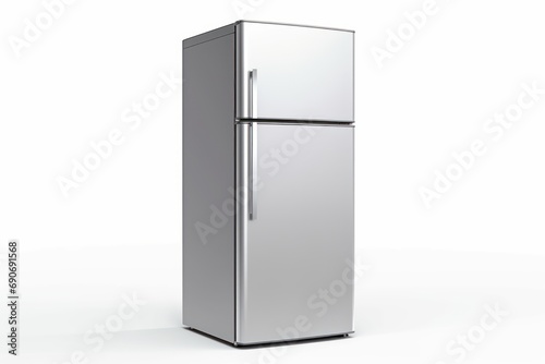 Smart refrigerator isolated on white background