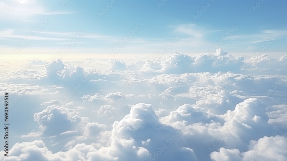 Naklejka premium White clouds, beautiful sky for background