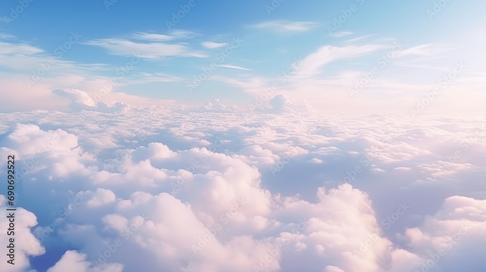White clouds, beautiful sky for background
