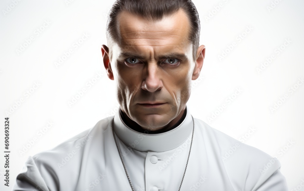 Obraz premium a priest possessed by the devil