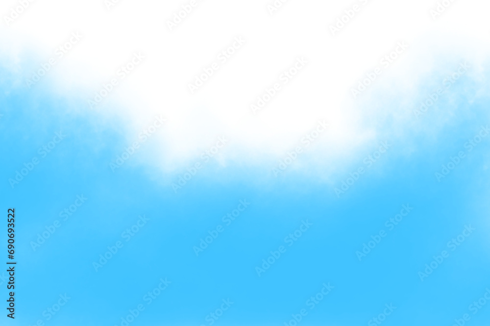 Blue smoke isolated on white transparent background. vector of blue fume or vapor