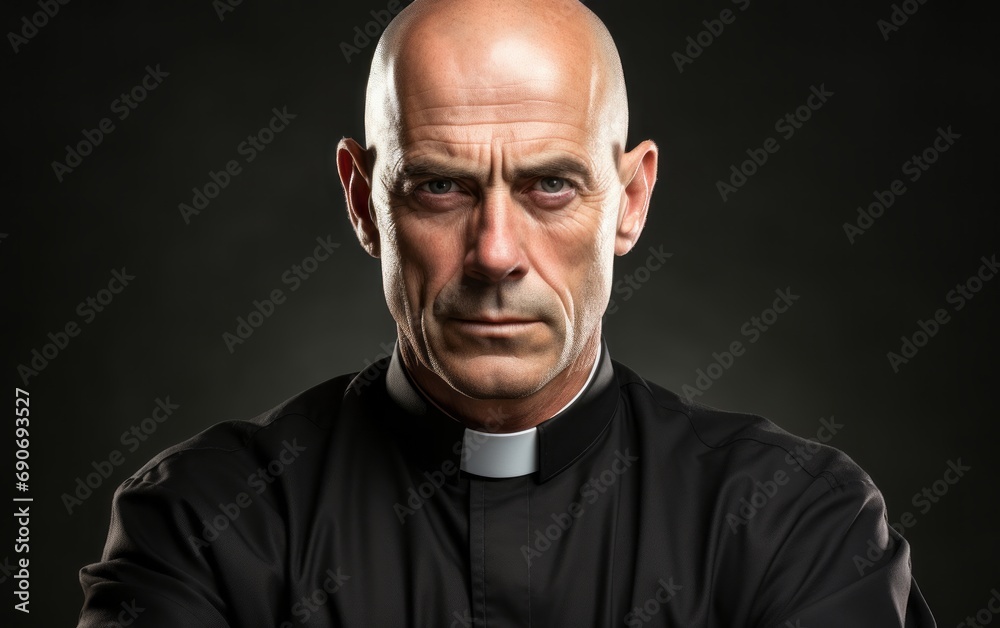 Obraz premium a priest possessed by the devil