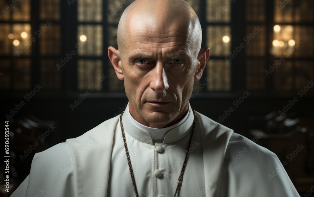 Fototapeta premium a priest possessed by the devil