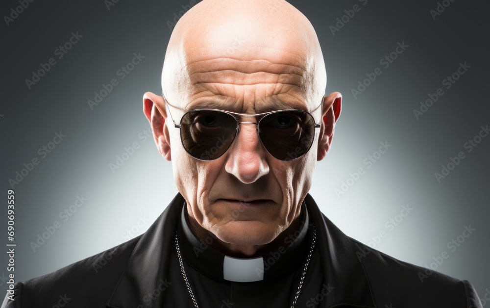 Obraz premium a priest possessed by the devil