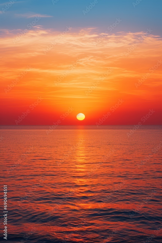 Sunrise isolated on white background
