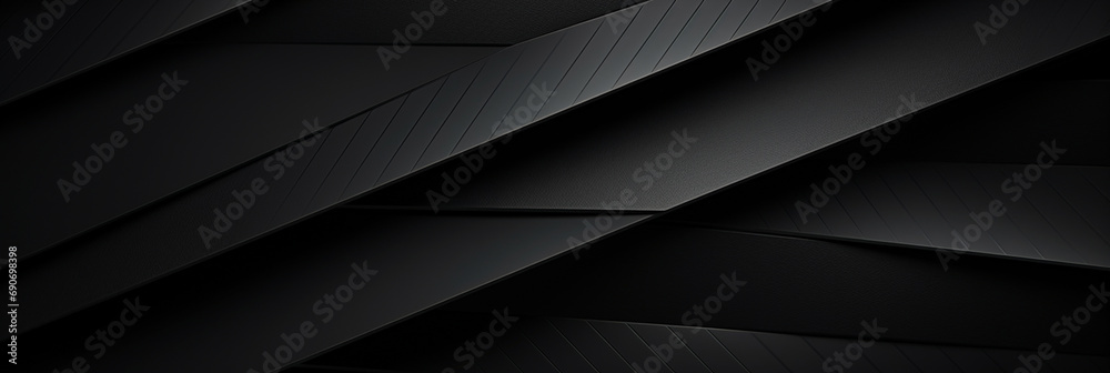 黒色の壁のパネルのテクスチャの背景画像,Black Wall Panel Texture Background Image,Generative AI	 - obrazy, fototapety, plakaty 