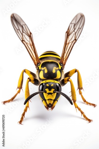 Wasp isolated on white background 