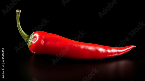 Perfect whole red pepper on white copy space created with Generative Ai