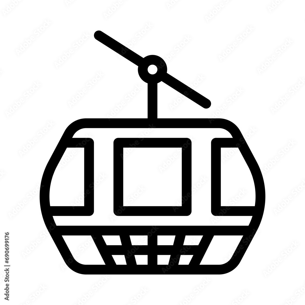 cable car line icon cable car line icon