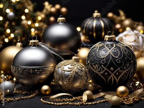 A Festive Display of Christmas Ornaments