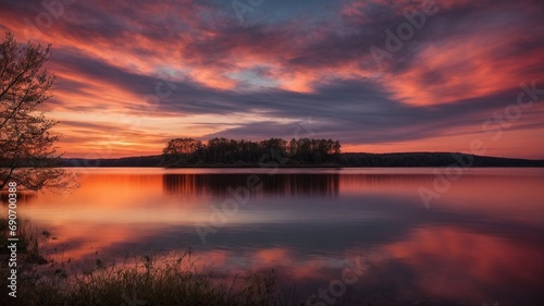 A Serene Lake Reflecting the Beauty of Nature
