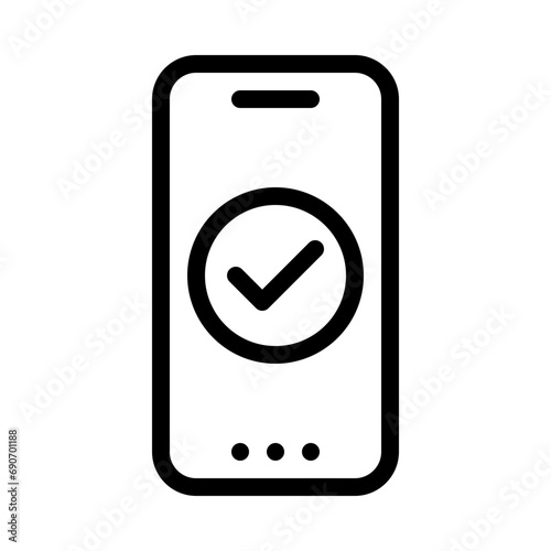smartphone line icon