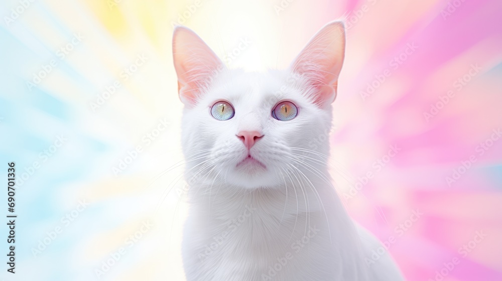Fototapeta premium portrait of a cat, pet photography, ai