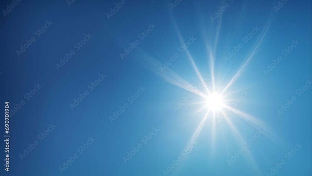 The Radiant Sun in a Clear Blue Sky