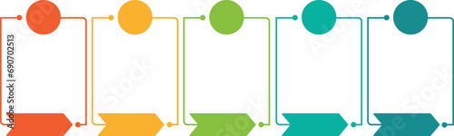 Infographic timeline design template. Modern vector illustration. Vector linear infographic with nine conected elements.