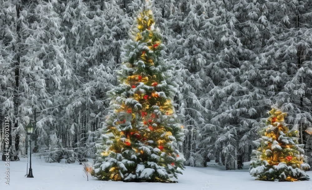 Obraz premium Cute fluffy little rabbit on a meadow grass field in