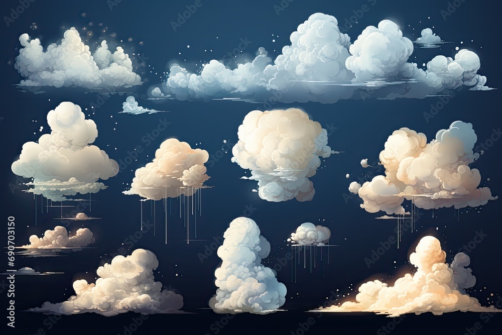 Illustration of the different types of clouds and their formation ...