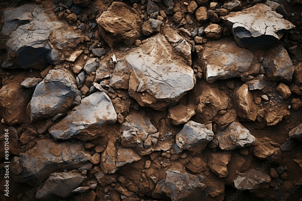 closeup of Natural Stone patterned soil texture closeup of Natural Stone patterned soil texture