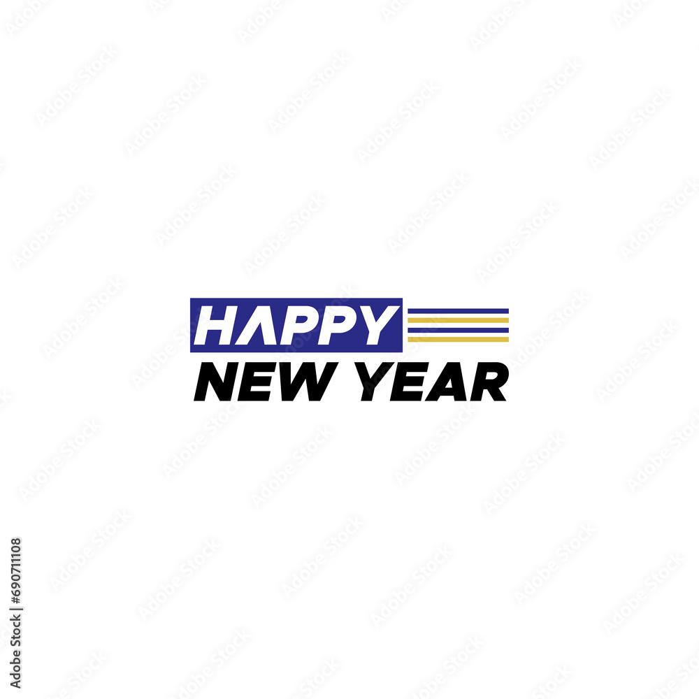 vector logo happy new year