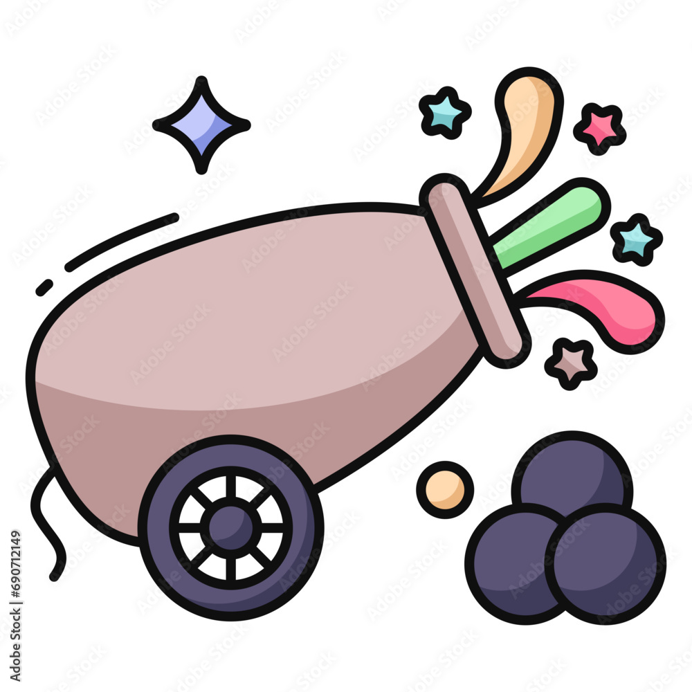Obraz premium Unique design icon of cannon