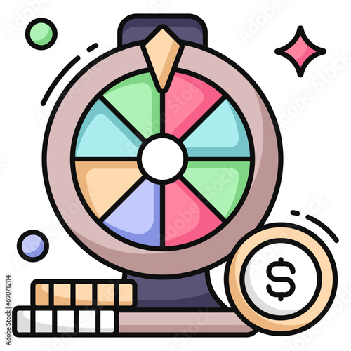 Premium download icon of fortune wheel 