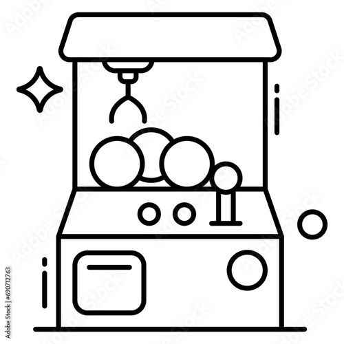 Trendy design icon of claw machine 