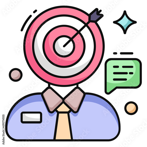 Perfect design icon of target user 