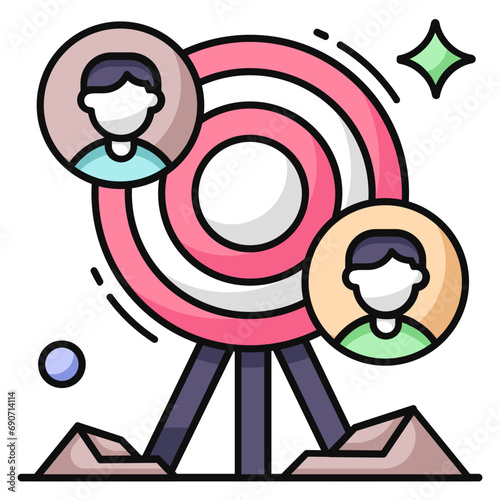 Perfect design icon of target profiles 