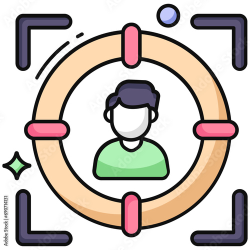 Perfect design icon of headhunting 