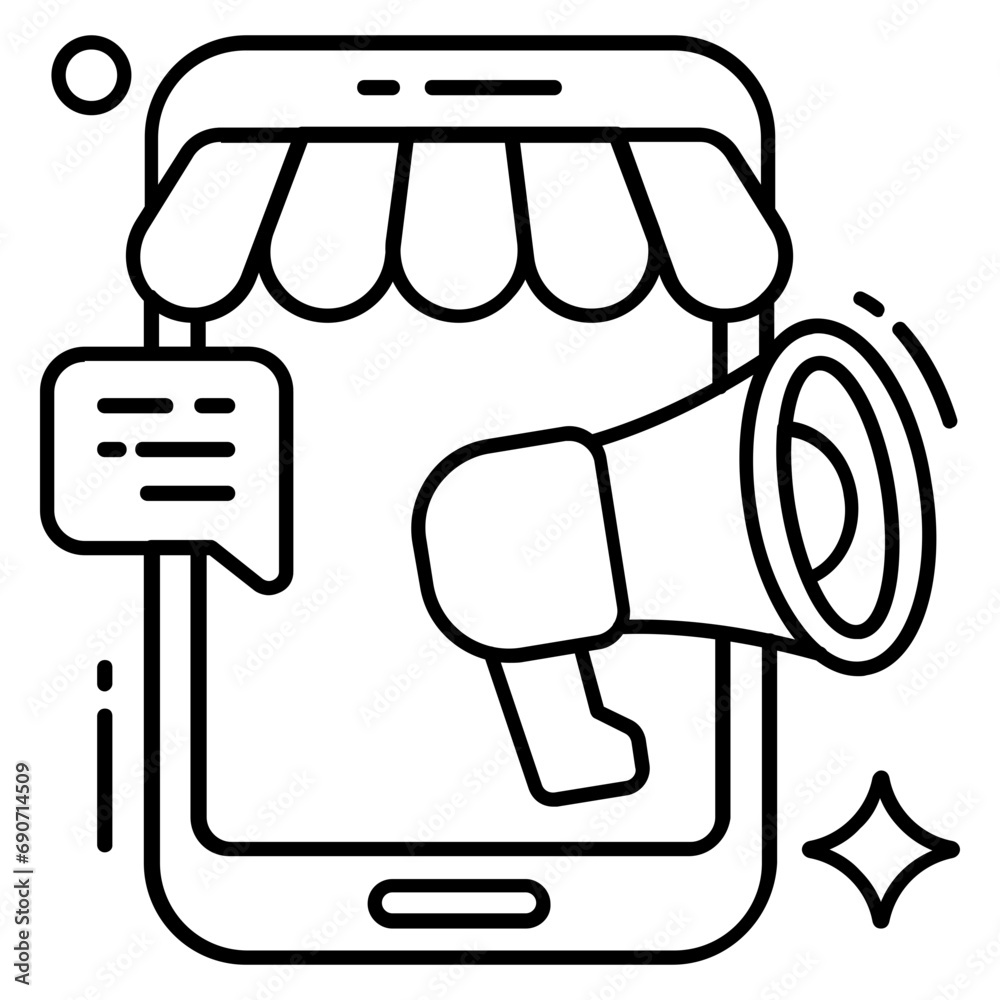 An icon design of mobile marketing An icon design of mobile marketing