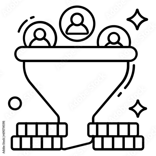 Perfect design icon of customer filtration 